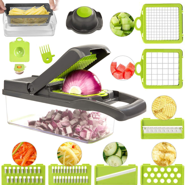 Slicer – Newest Design Vegetable Chopper, 11 in 1 Slicer Adjustable Vegetable Cutter